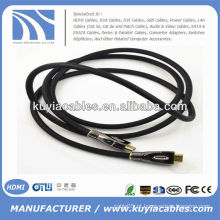 Cabo HDMI com conector de conector de metal Ethernet Suporta 3D